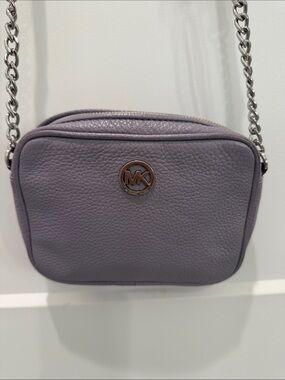Michael Kors Lavender Pebbled Leather Crossbody Bag